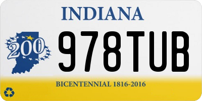 IN license plate 978TUB