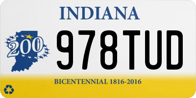 IN license plate 978TUD