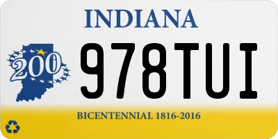 IN license plate 978TUI
