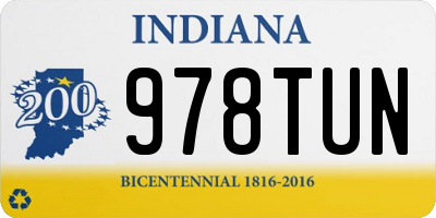 IN license plate 978TUN