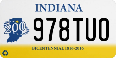 IN license plate 978TUO