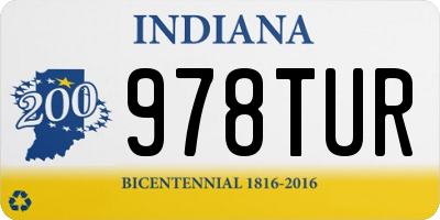 IN license plate 978TUR