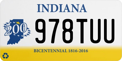 IN license plate 978TUU
