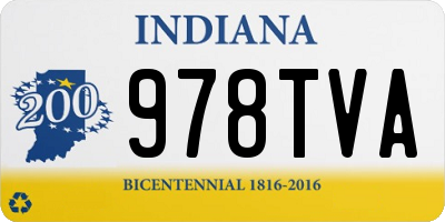 IN license plate 978TVA
