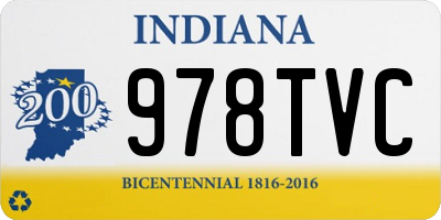 IN license plate 978TVC