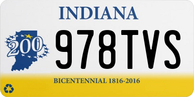 IN license plate 978TVS
