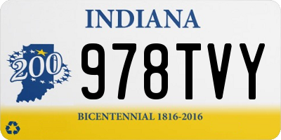 IN license plate 978TVY