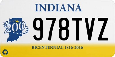 IN license plate 978TVZ