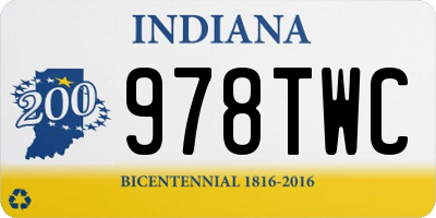 IN license plate 978TWC