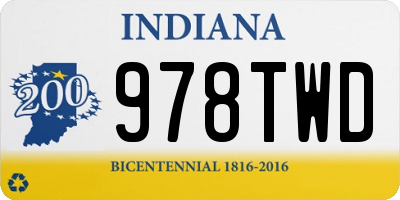 IN license plate 978TWD