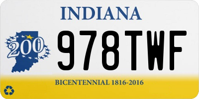 IN license plate 978TWF