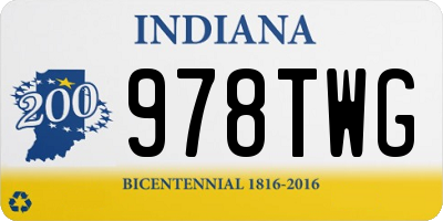IN license plate 978TWG