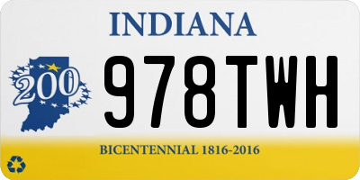 IN license plate 978TWH