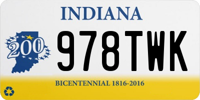 IN license plate 978TWK