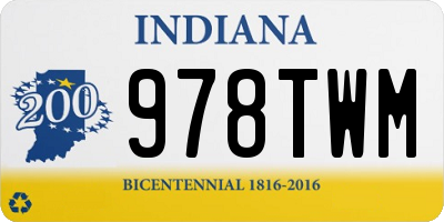 IN license plate 978TWM