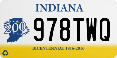 IN license plate 978TWQ