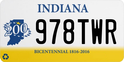 IN license plate 978TWR