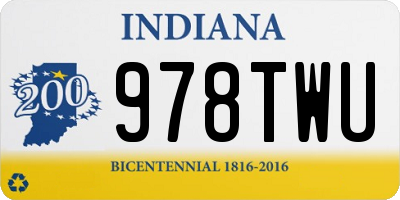 IN license plate 978TWU