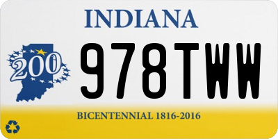 IN license plate 978TWW