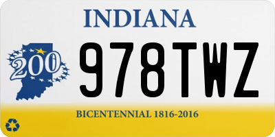 IN license plate 978TWZ