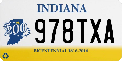 IN license plate 978TXA