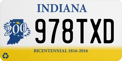 IN license plate 978TXD