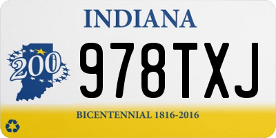 IN license plate 978TXJ