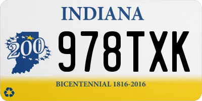 IN license plate 978TXK