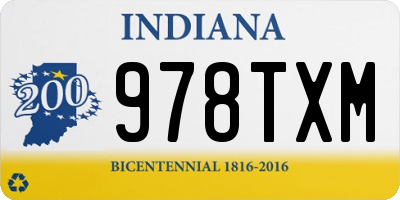 IN license plate 978TXM