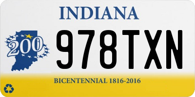 IN license plate 978TXN