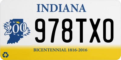 IN license plate 978TXO