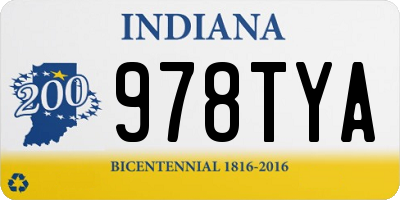 IN license plate 978TYA