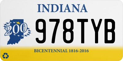 IN license plate 978TYB