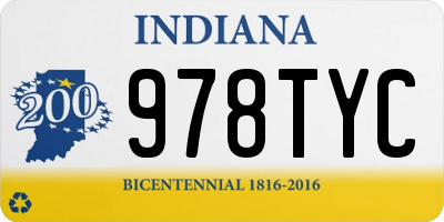 IN license plate 978TYC