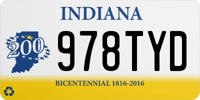 IN license plate 978TYD
