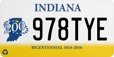 IN license plate 978TYE