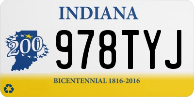 IN license plate 978TYJ