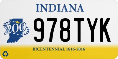 IN license plate 978TYK