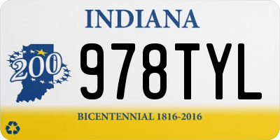 IN license plate 978TYL