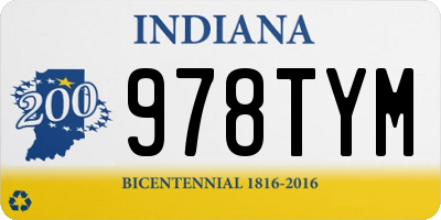 IN license plate 978TYM