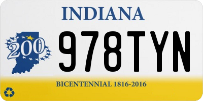 IN license plate 978TYN