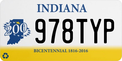 IN license plate 978TYP