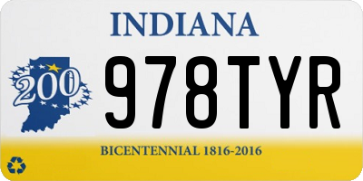 IN license plate 978TYR
