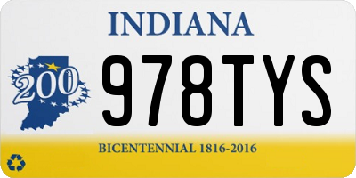 IN license plate 978TYS