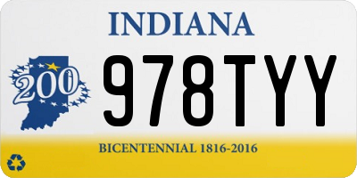 IN license plate 978TYY