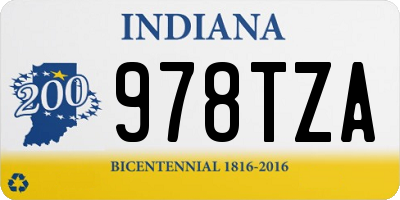 IN license plate 978TZA