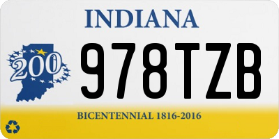 IN license plate 978TZB