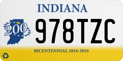 IN license plate 978TZC
