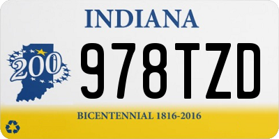 IN license plate 978TZD