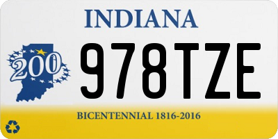 IN license plate 978TZE